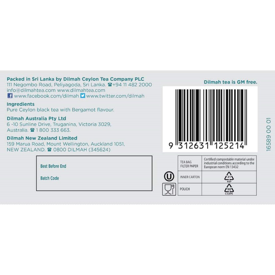 Dilmah Tea Earl Grey Bags 100pack