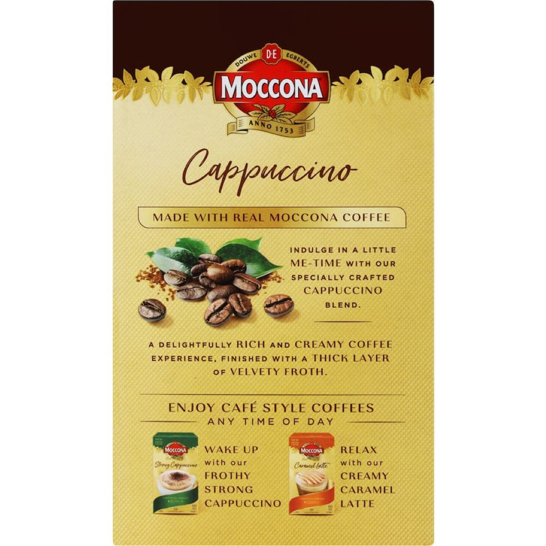 Moccona Coffee Sachets Cappuccino 10 pack 130g