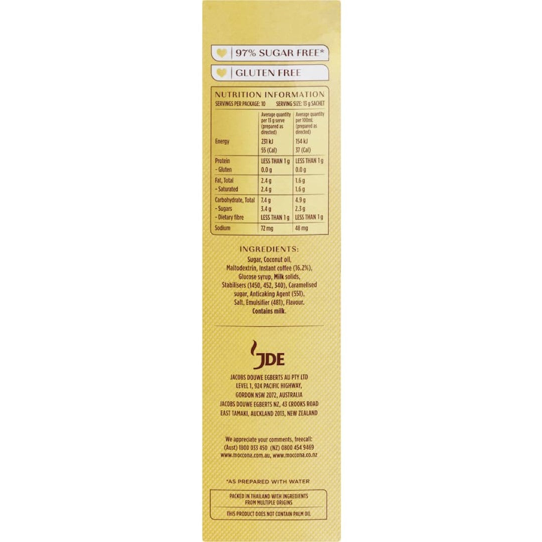 Moccona Coffee Sachets Cappuccino 10 pack 130g