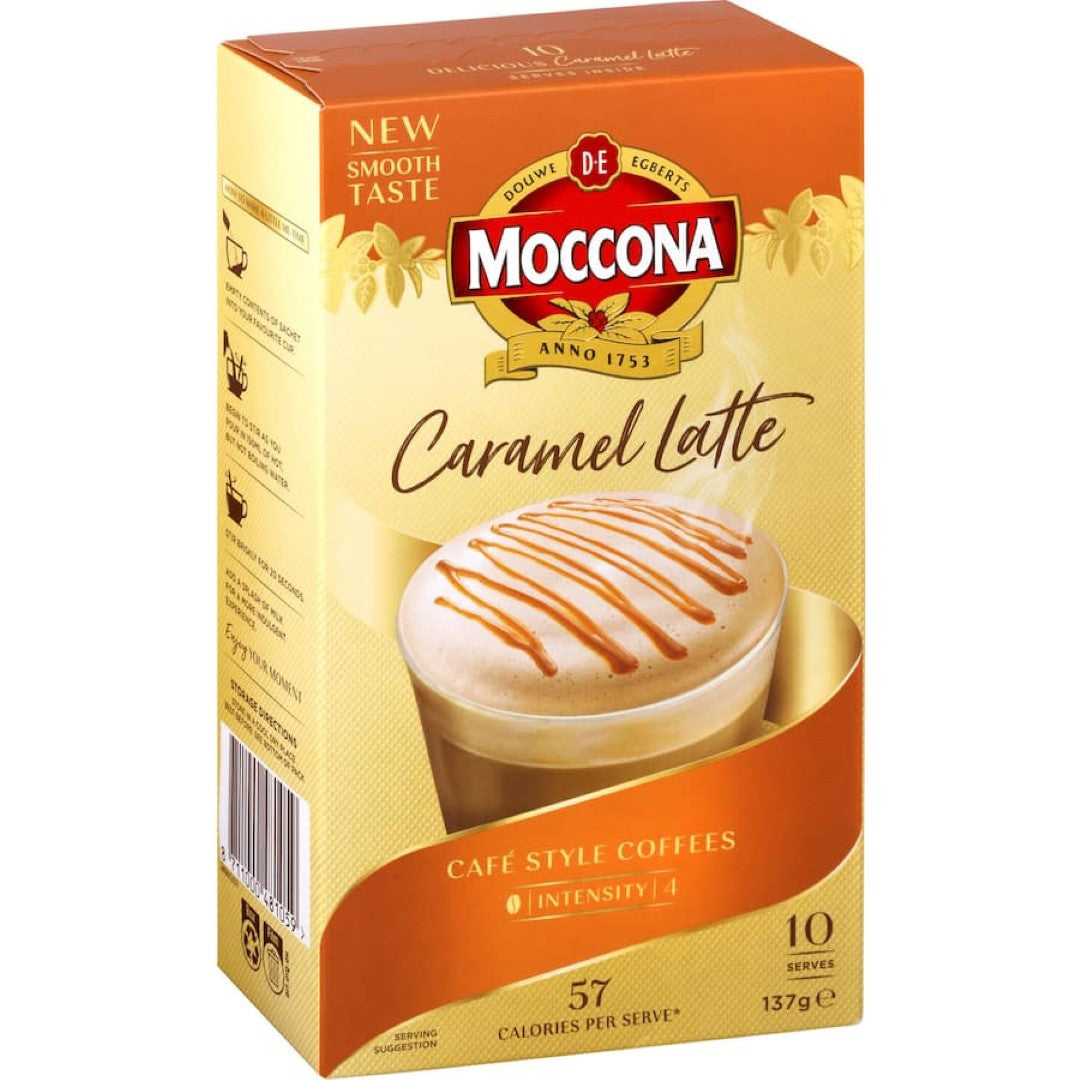 Moccona Coffee Sachets Caramel Latte 10 pack 137g