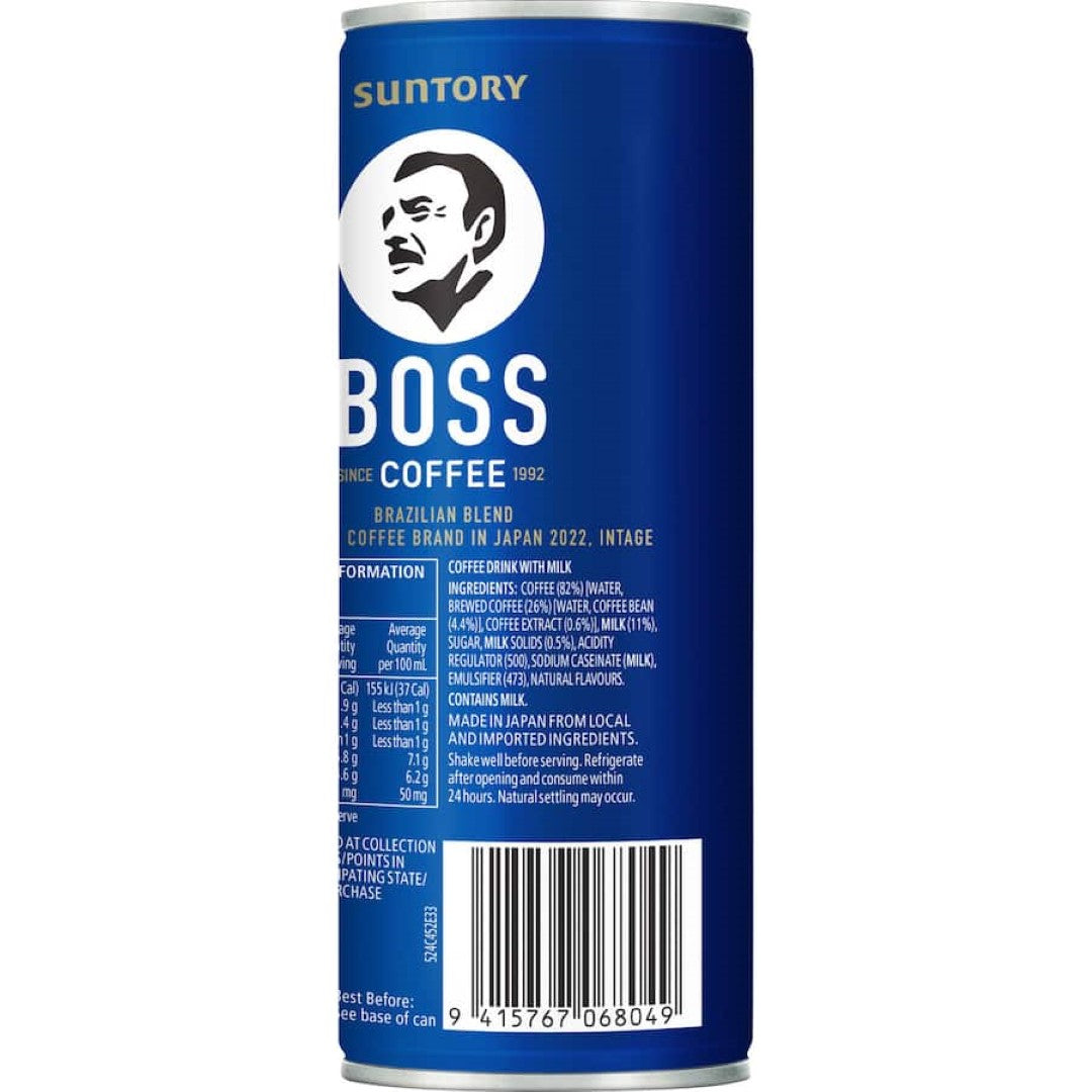Boss Iced Coffee Double Espresso Can 237mL