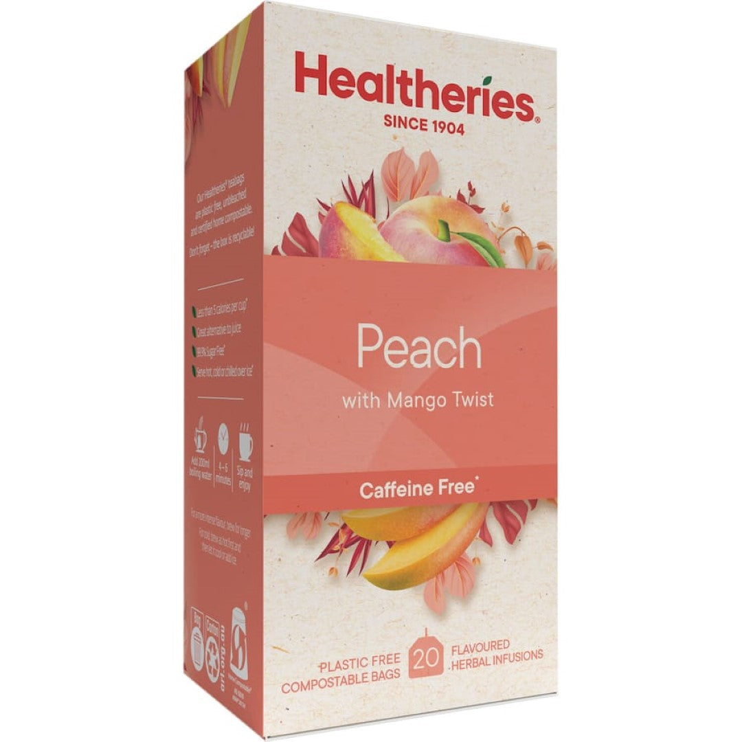 Healtheries Fruit Tea Peach & Mango Bags 20pack