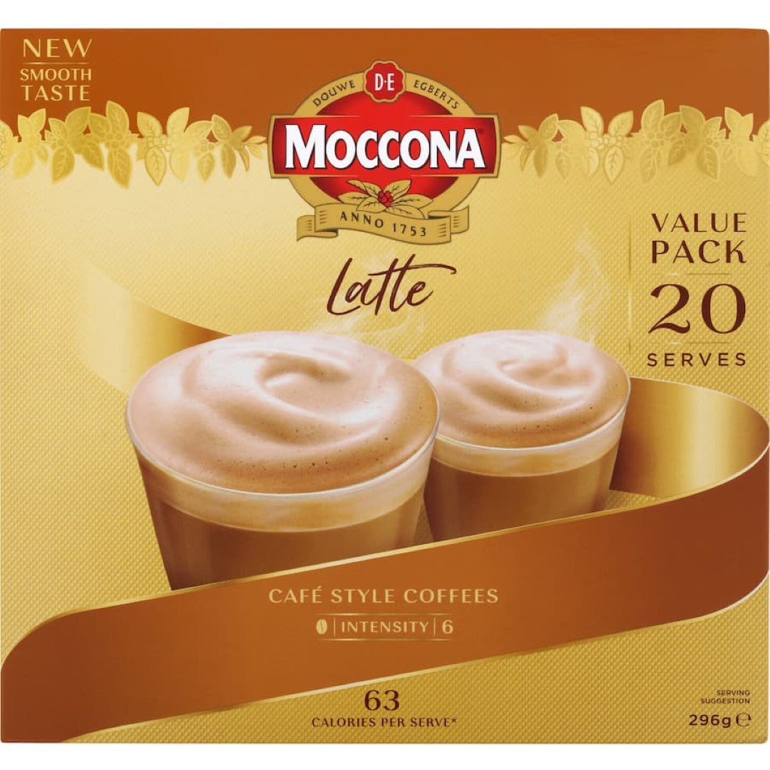 Moccona Coffee Sachets Latte 20 pack 296g