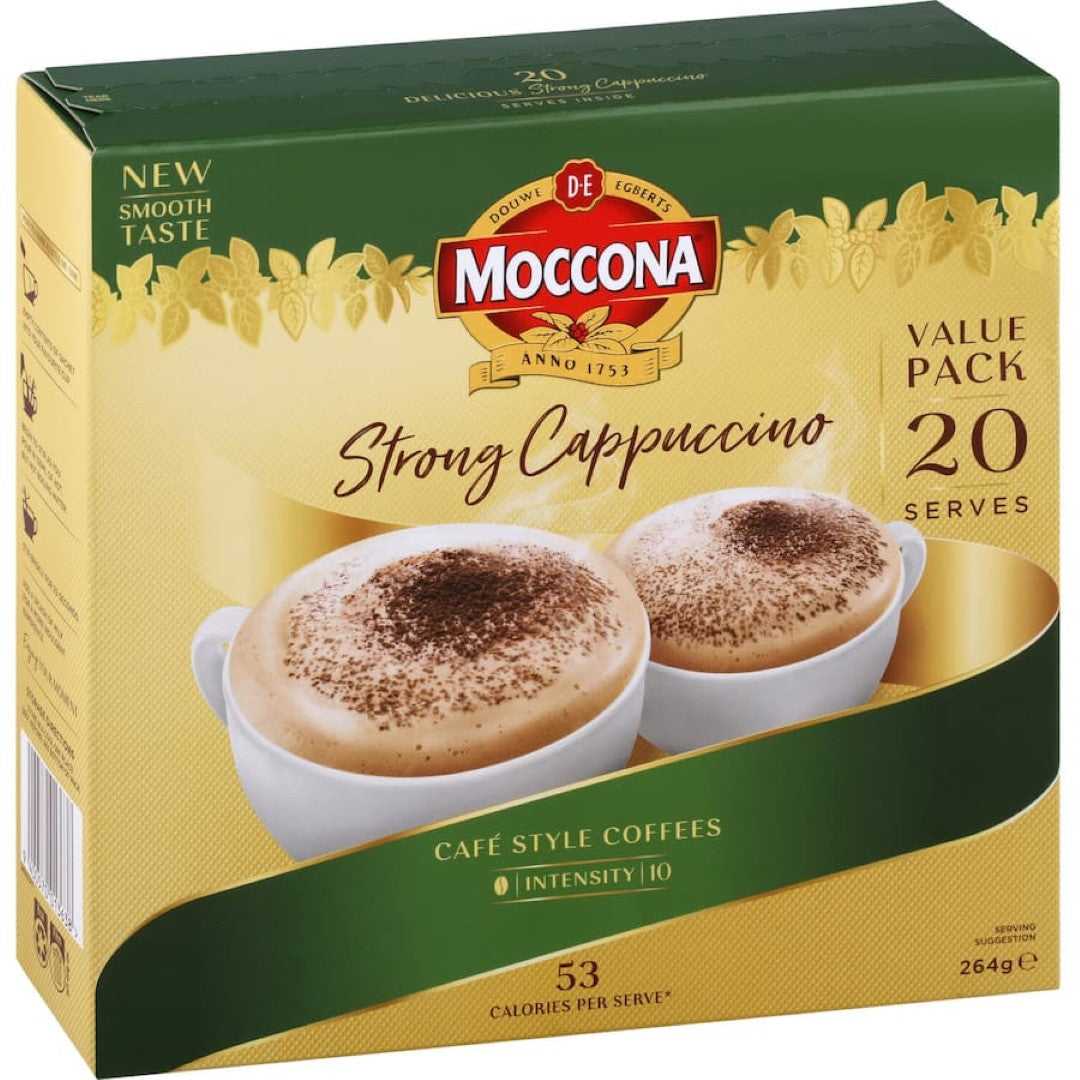 Moccona Coffee Sachets Strong Cappuccino 20 pack 264g