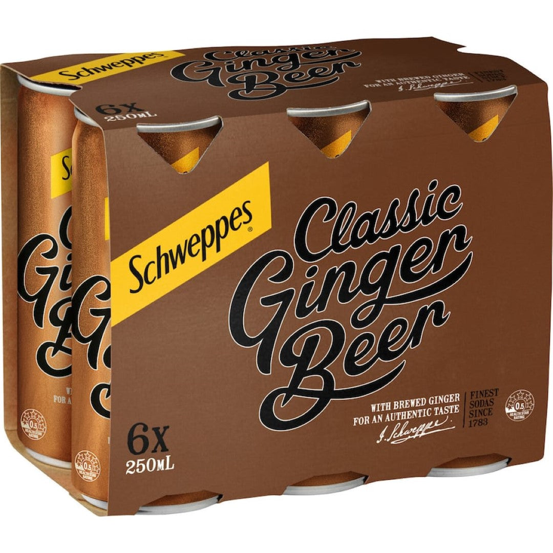 Schweppes Ginger Beer Can 6x250mL