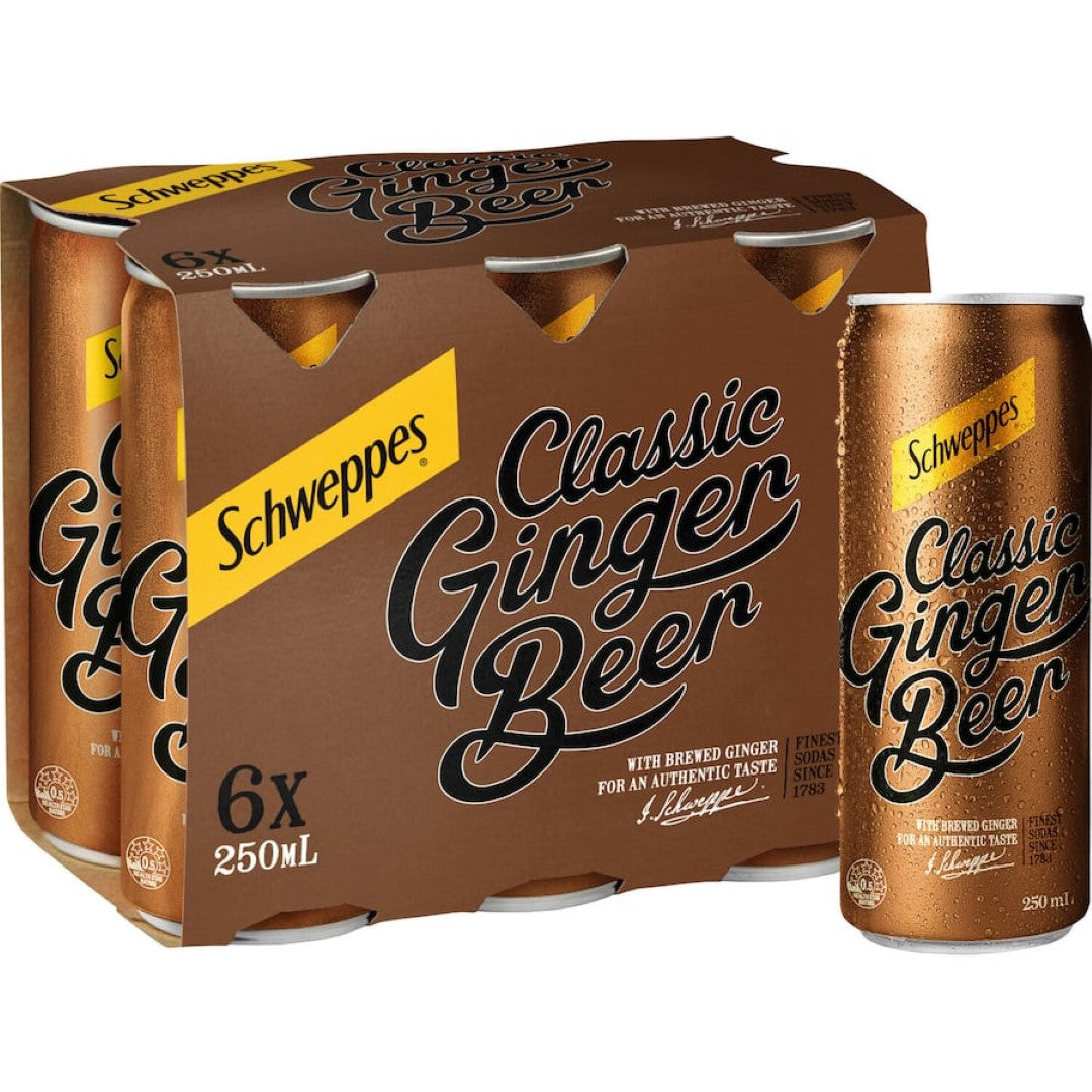 Schweppes Ginger Beer Can 6x250mL