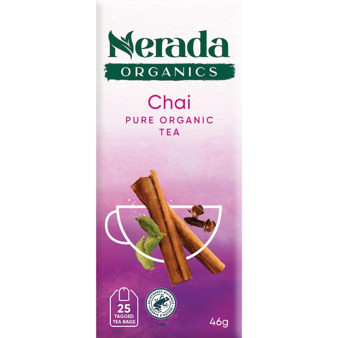 Nerada Organic Herbal Tea Chai Bags 25pack
