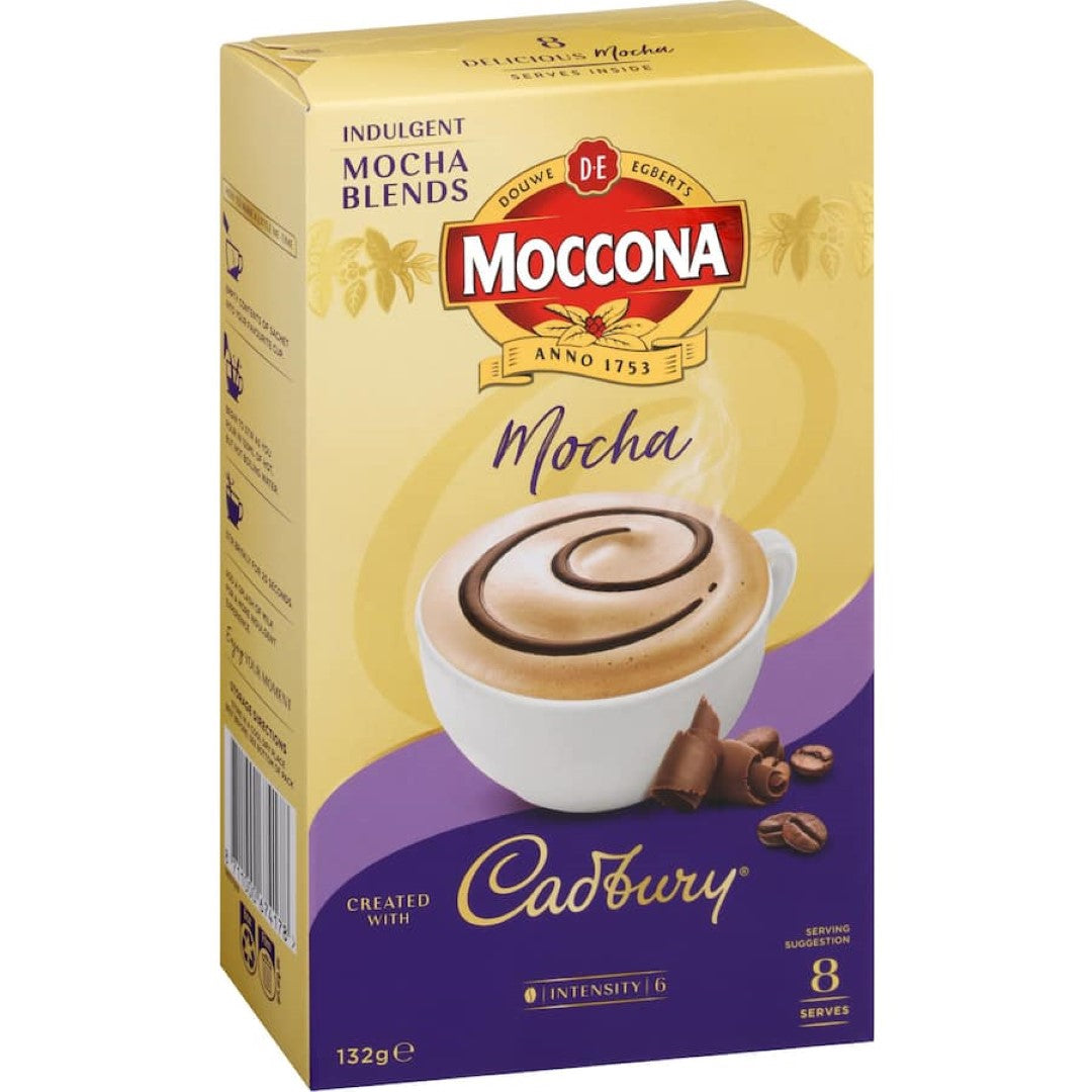 Moccona Cadbury Coffee Sachets Mocha 8 pack 132g