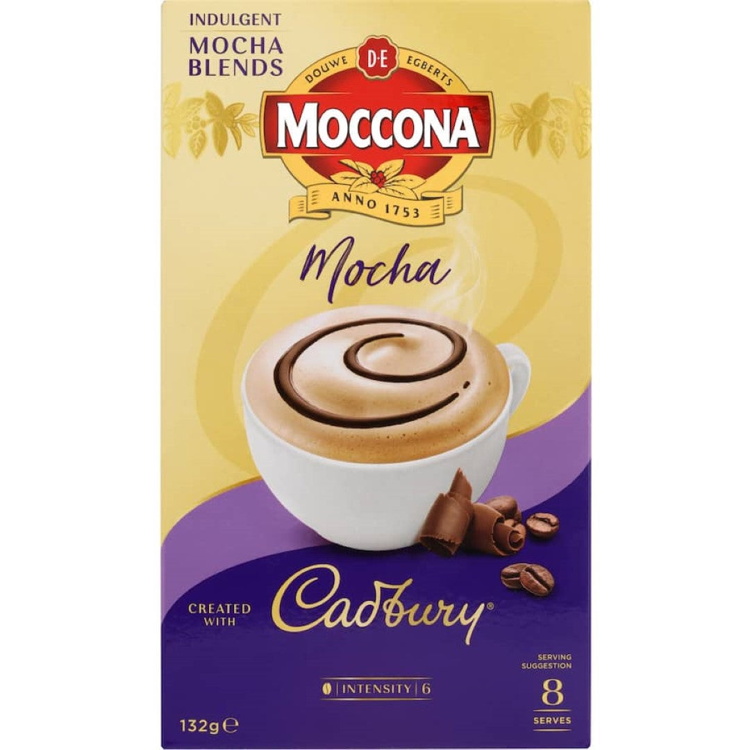 Moccona Cadbury Coffee Sachets Mocha 8 pack 132g