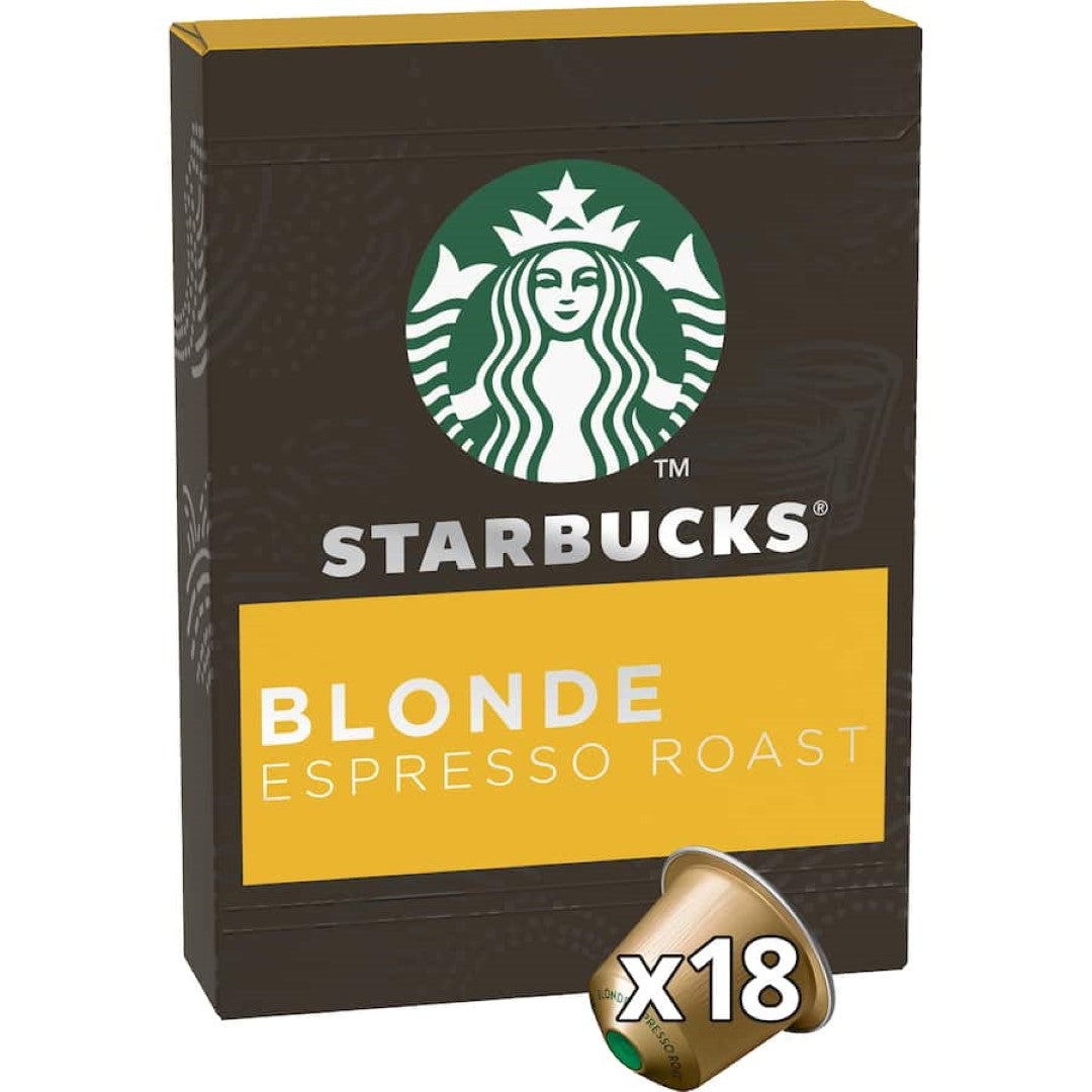 Starbucks By Nespresso Coffee Capsules Blonde Espresso Roast 18pack