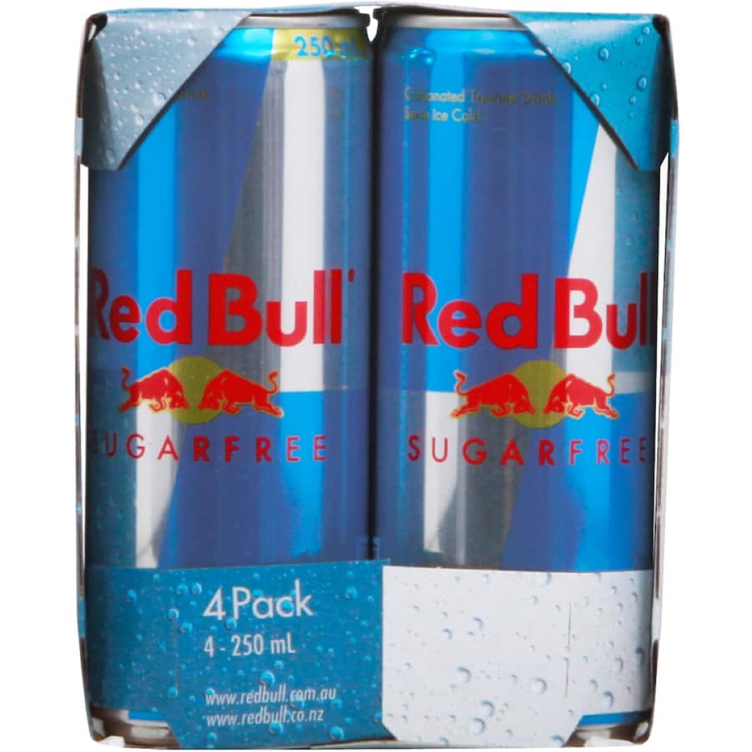 Red Bull Energy Drink Sugar Free 250ml cans 4pack