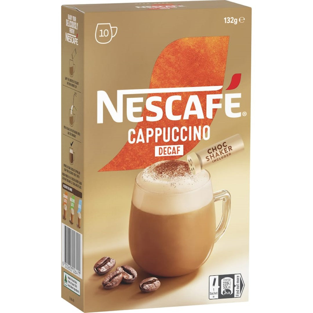 Nescafé Coffee Sachets Cappuccino Decaf 10pack 132g