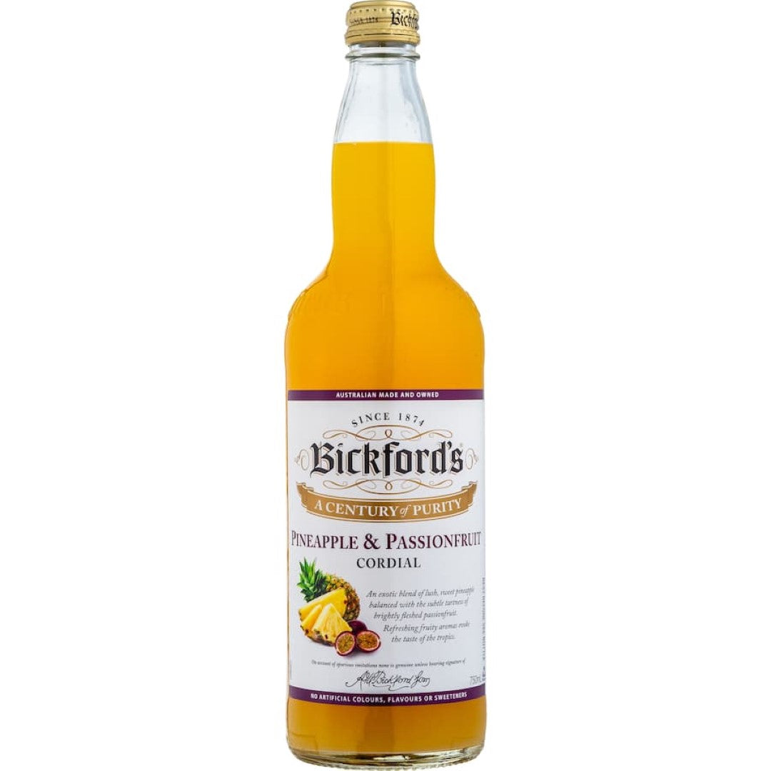 Bickford's Cordial Pineapple & Passionfruit 750mL