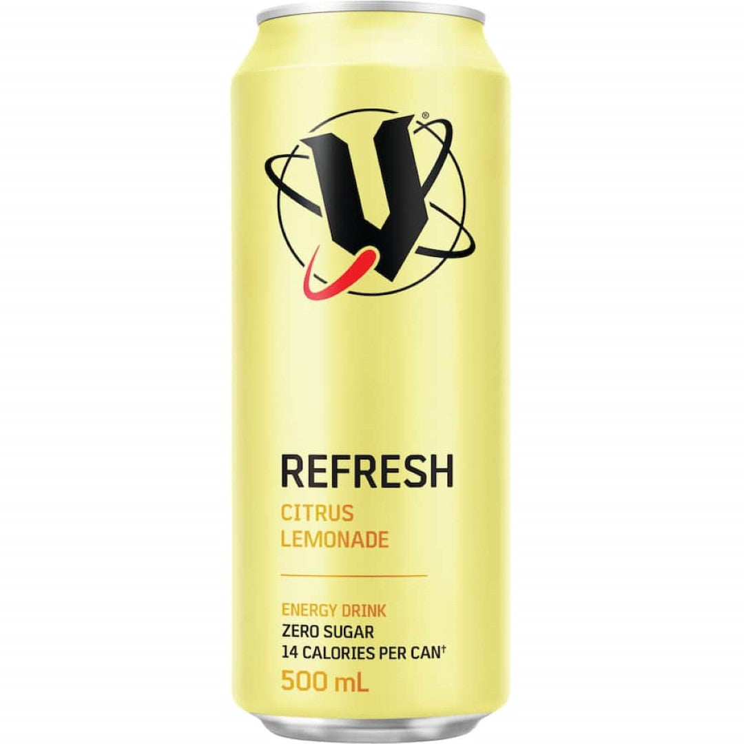 V Sugar Free Energy Drink Refresh Citrus Lemonade Can 500mL