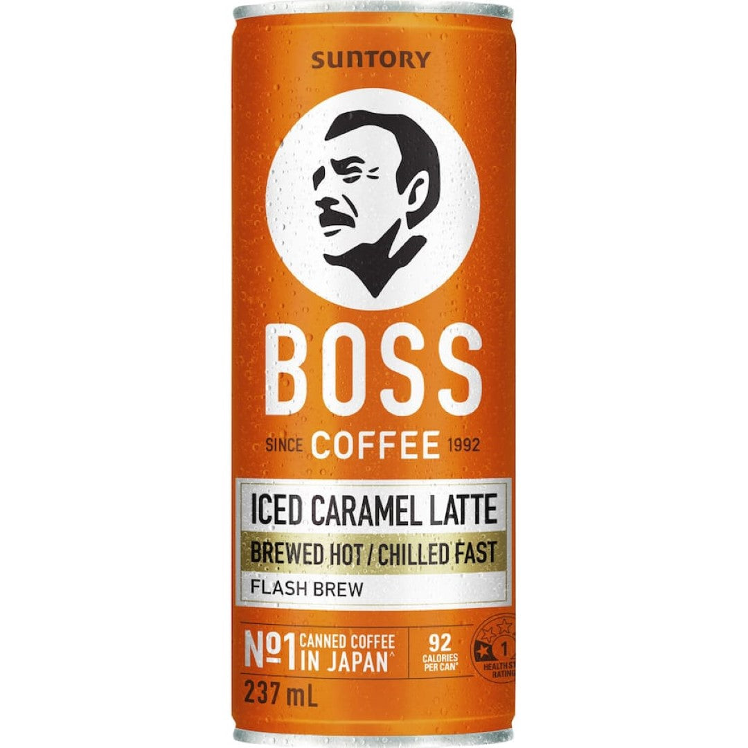 Boss Iced Coffee Caramel Latte Can 237mL