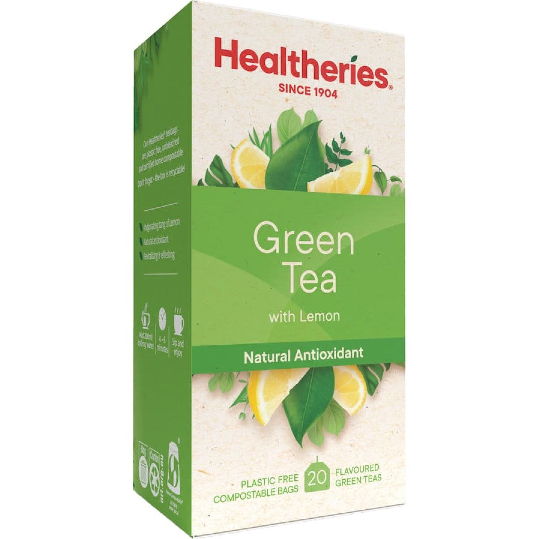 Healtheries Green Tea Lemon Bags 20pack