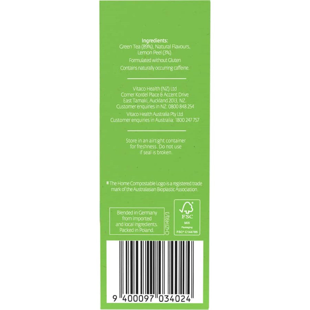 Healtheries Green Tea Lemon Bags 20pack