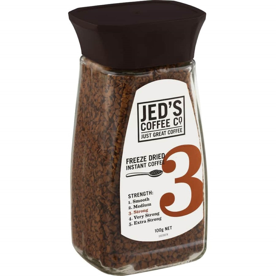Jed's Instant Coffee 3 Strong 100g jar