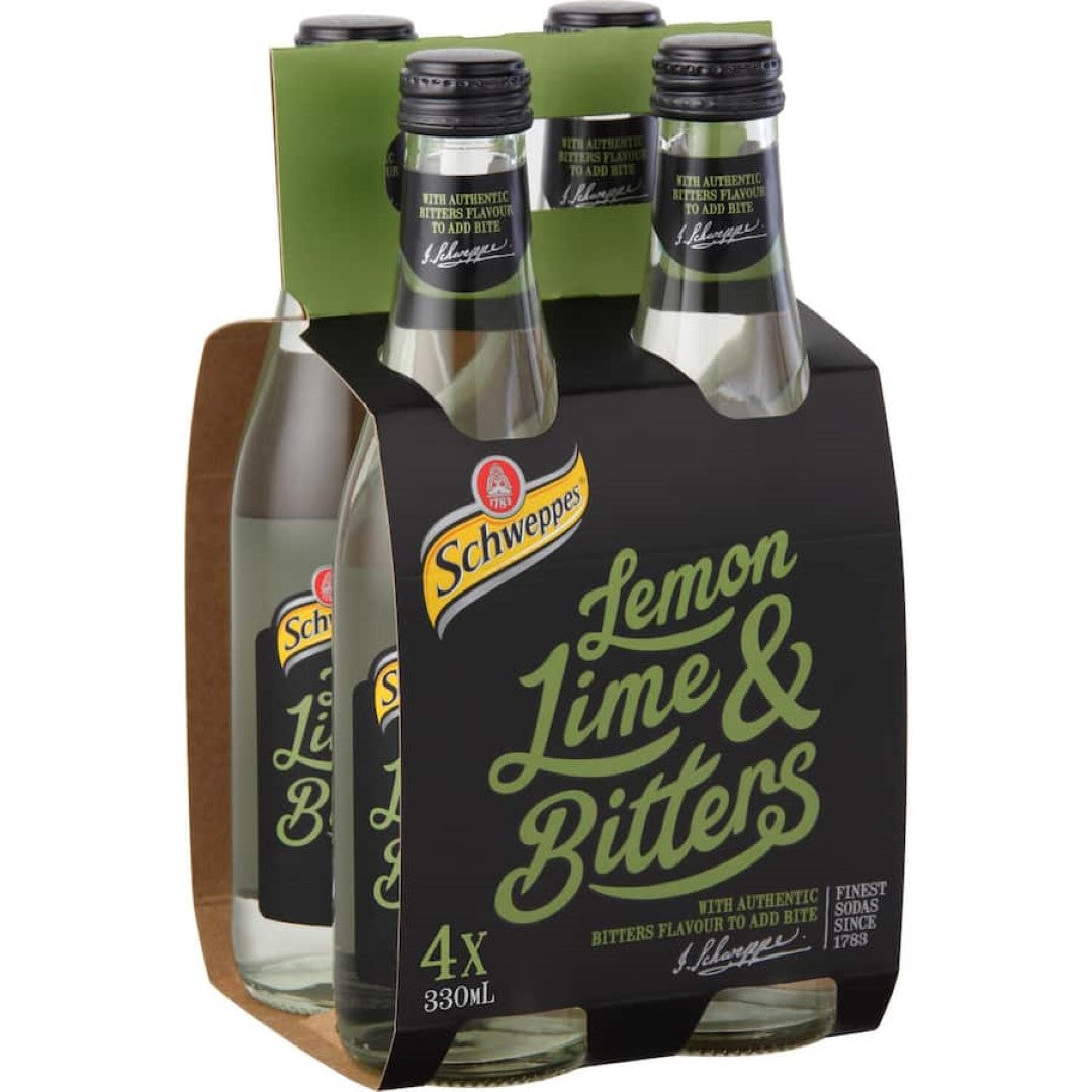 Schweppes Traditional Lemon, Lime & Bitters  330ml bottles 4pack