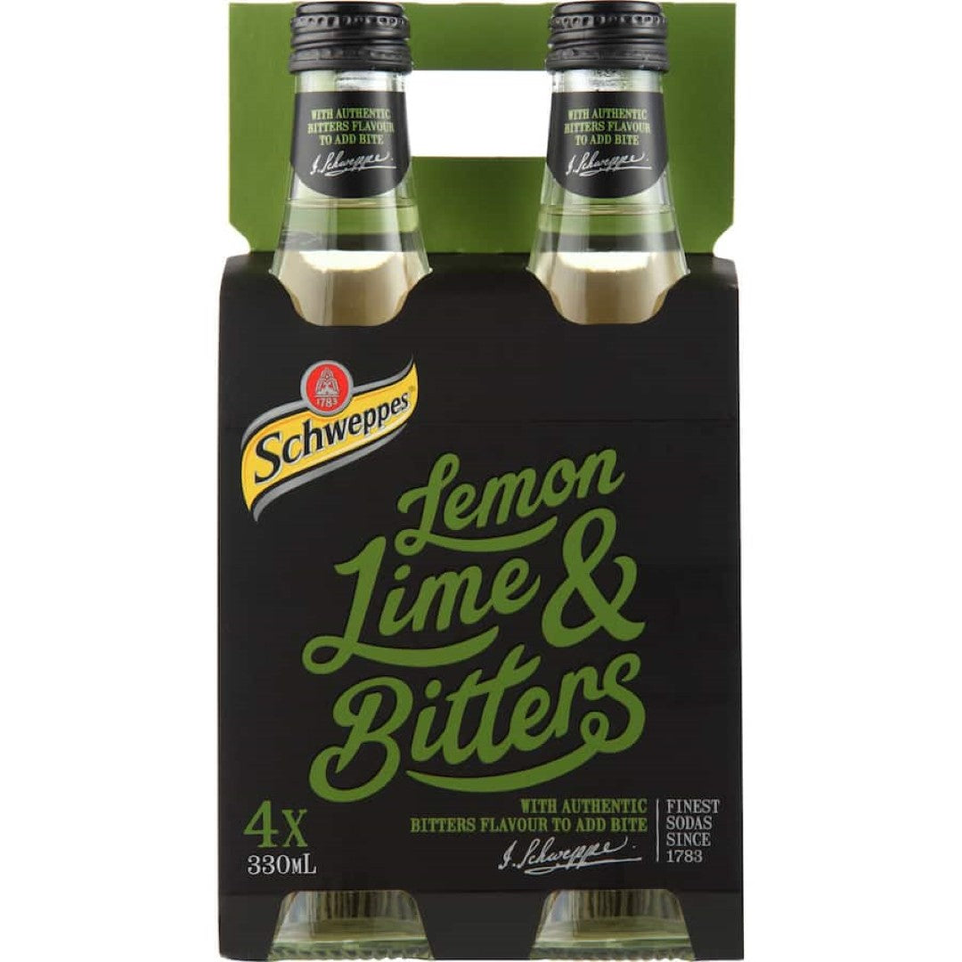 Schweppes Traditional Lemon, Lime & Bitters  330ml bottles 4pack
