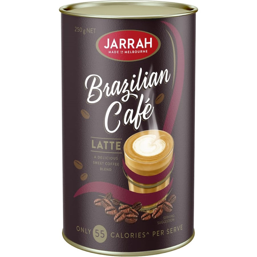 Jarrah Coffee Mix Brazil Cafe Latte Pottle 250g