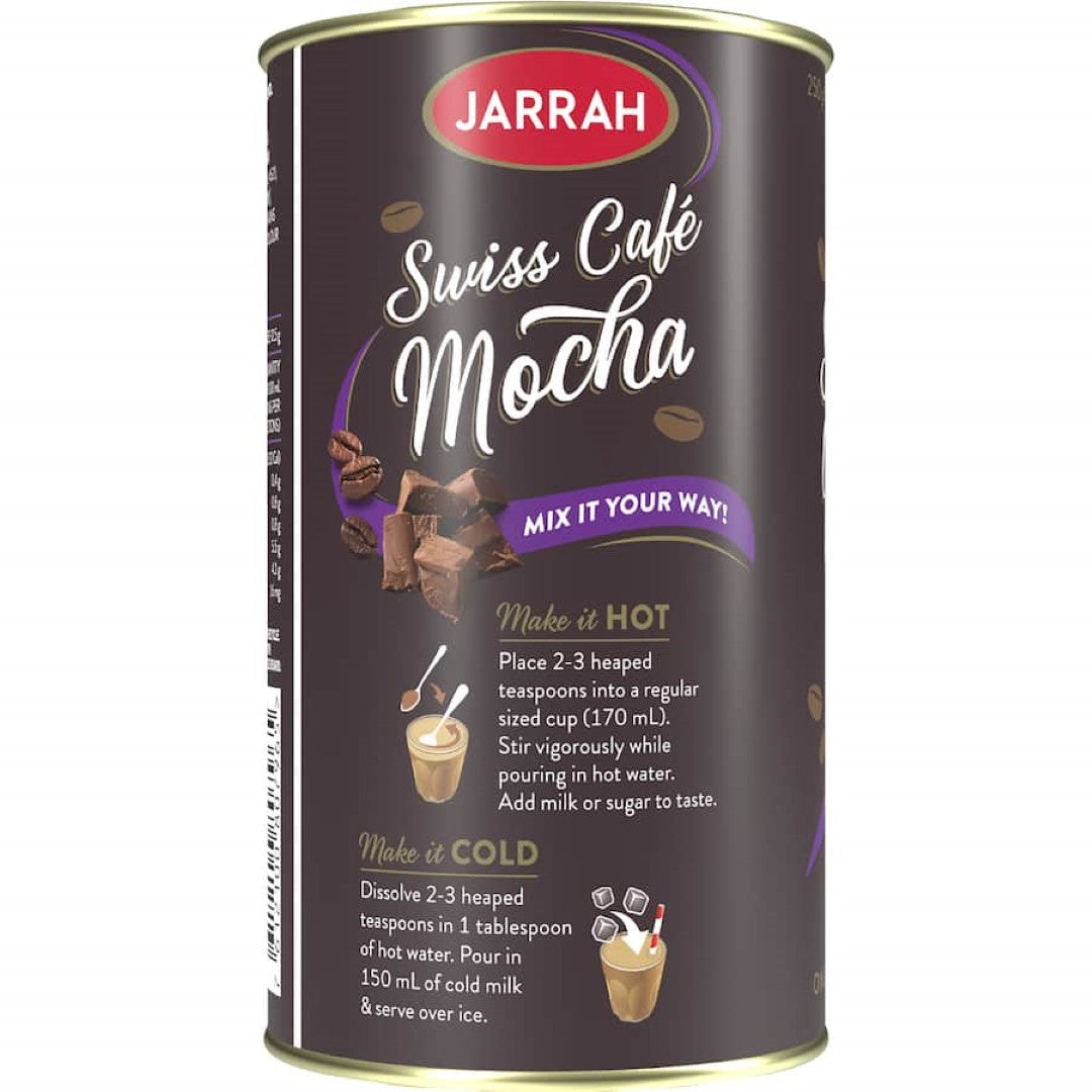 Jarrah Coffee Mix Swiss Mochaccino Pottle 250g