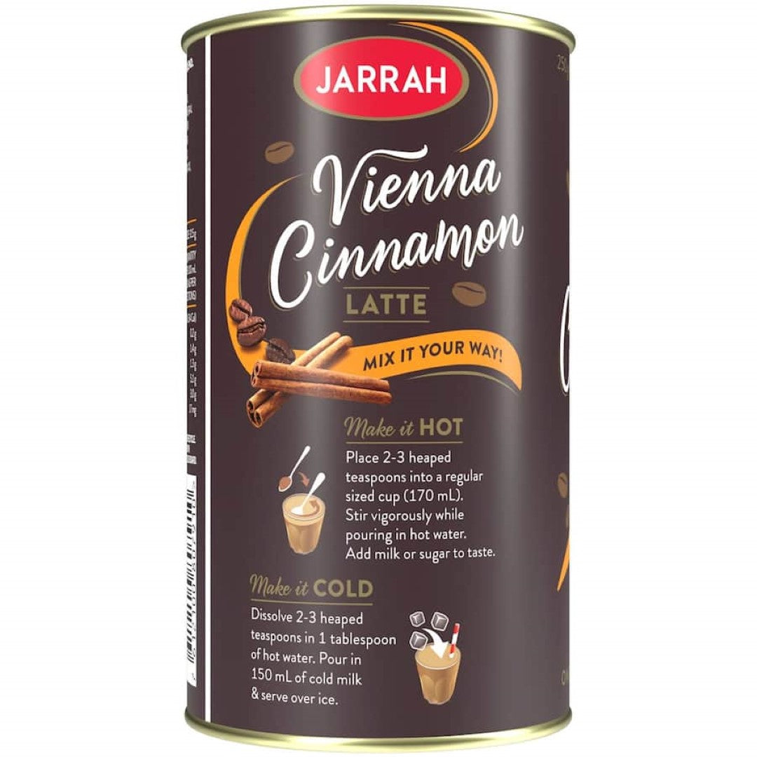 Jarrah Coffee Mix Vienna Cinnamon Latte Pottle 250g