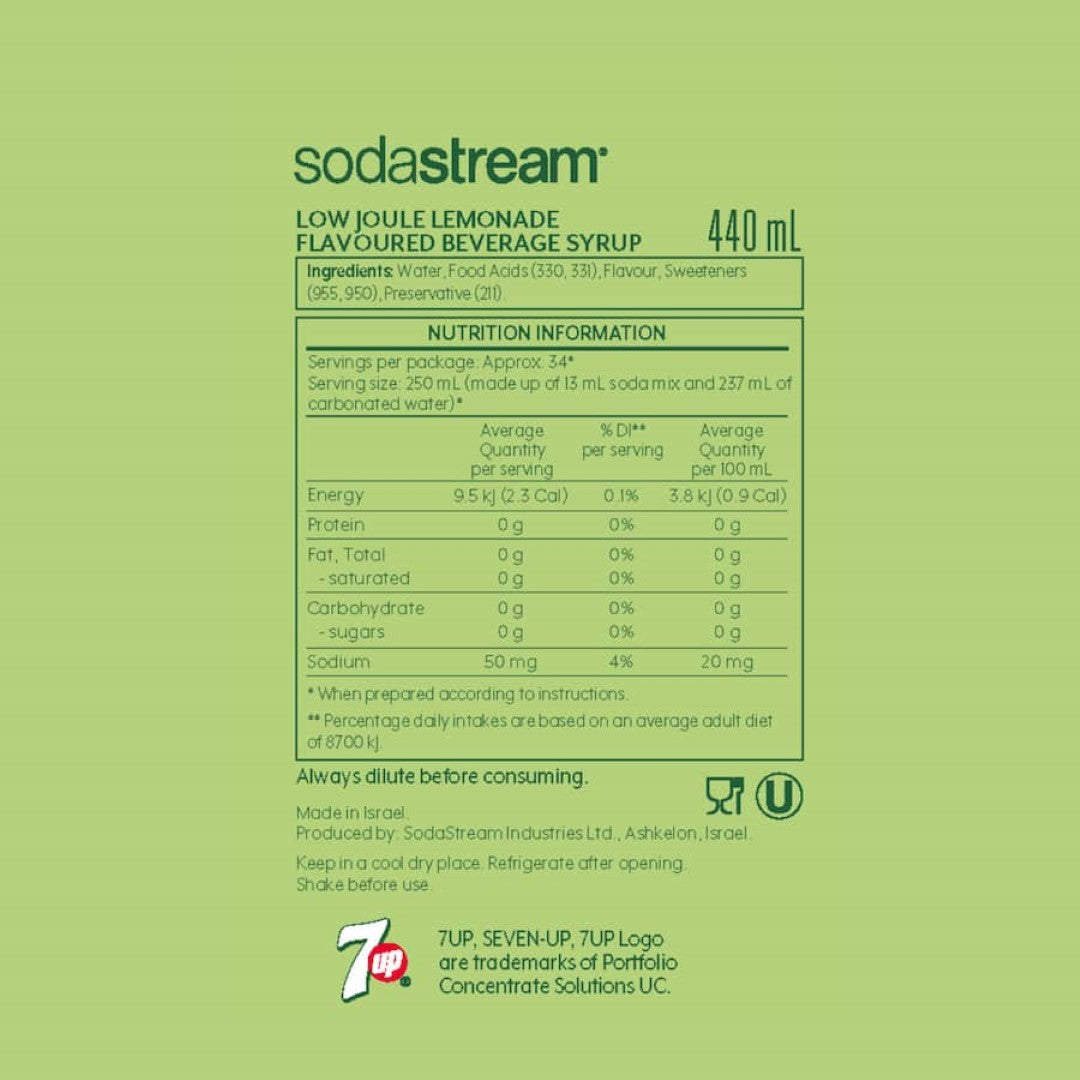 Sodastream Syrup 7up Free 440mL