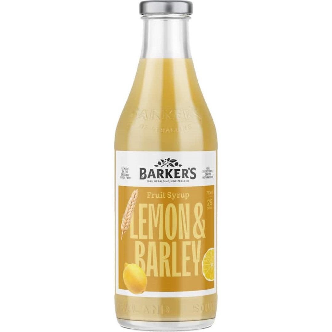 Barkers Fruit Syrup Lemon & Barley 710mL