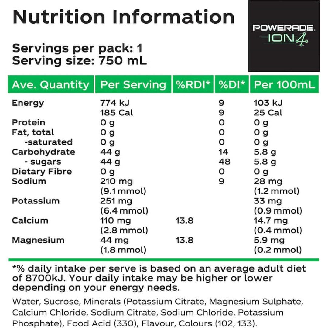 Powerade Sports Drink Fever Pitch 750mL