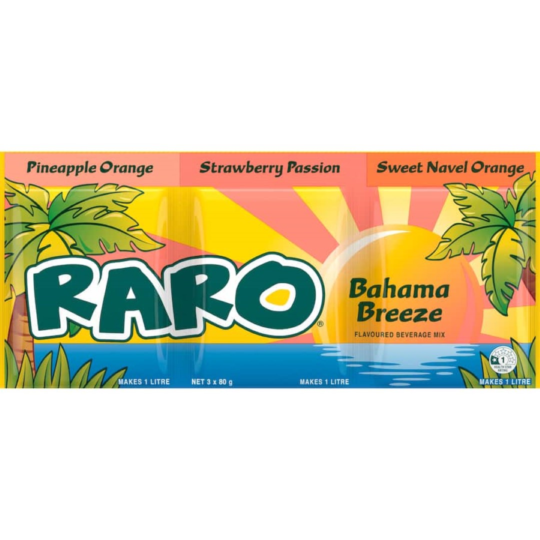 Raro Beverage Mix Bahama Breeze 3pack