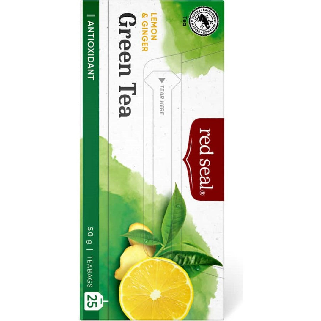 Red Seal Green Tea Lemon & Ginger Bags 25pack