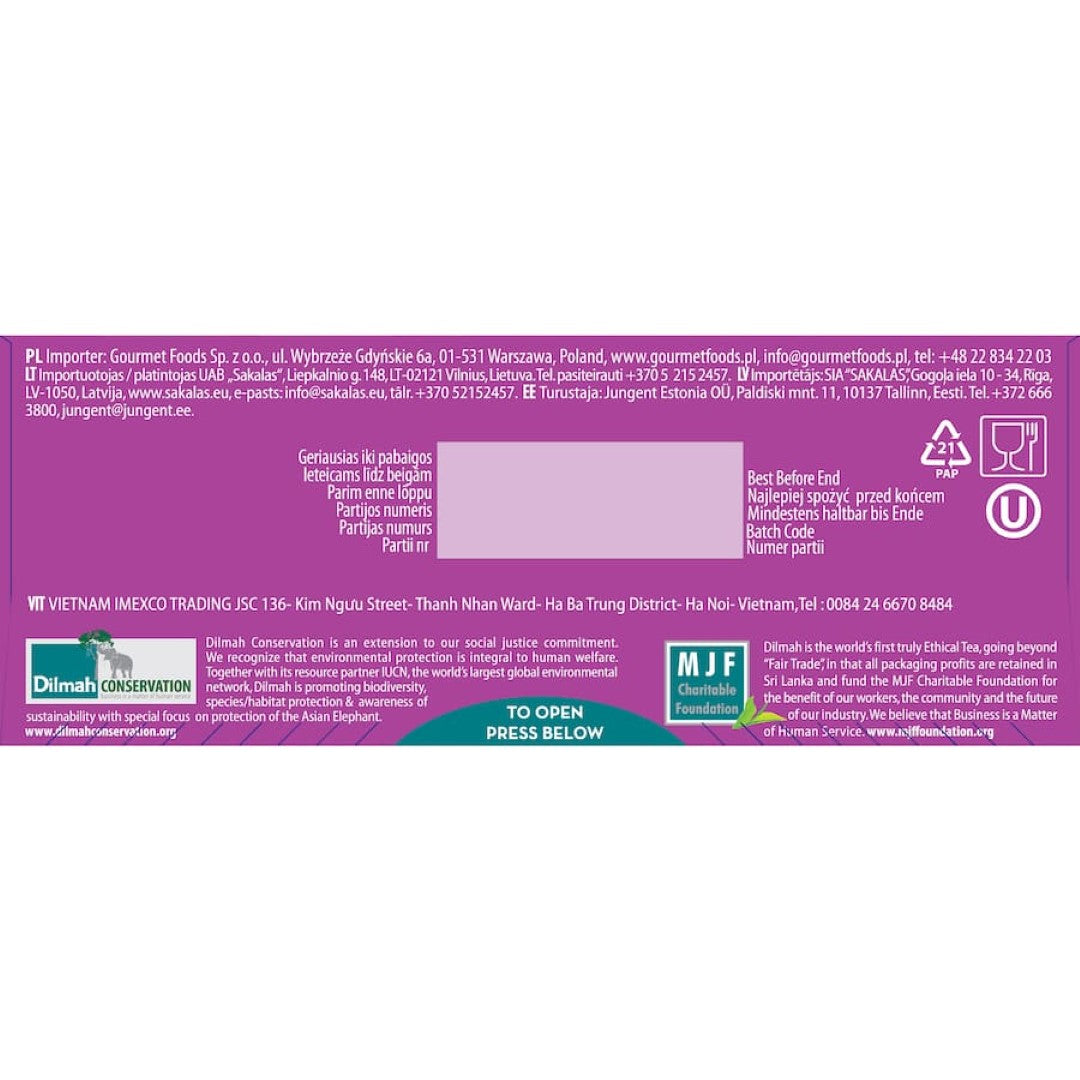 Dilmah Green Tea With Jasmine Petals Bags 20pack