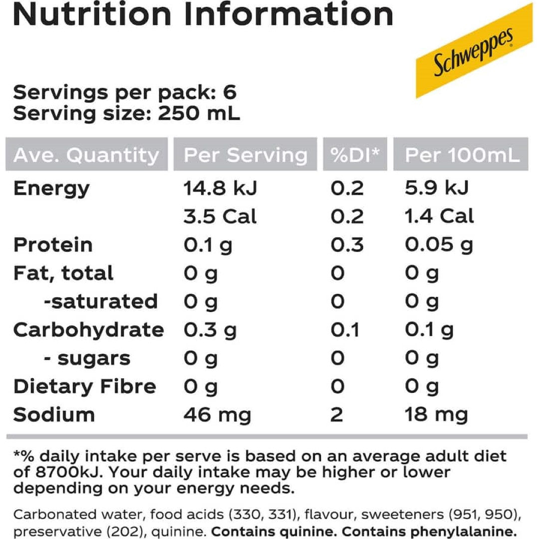 Schweppes Drink Mixers Diet Indian Tonic Water 1.5L