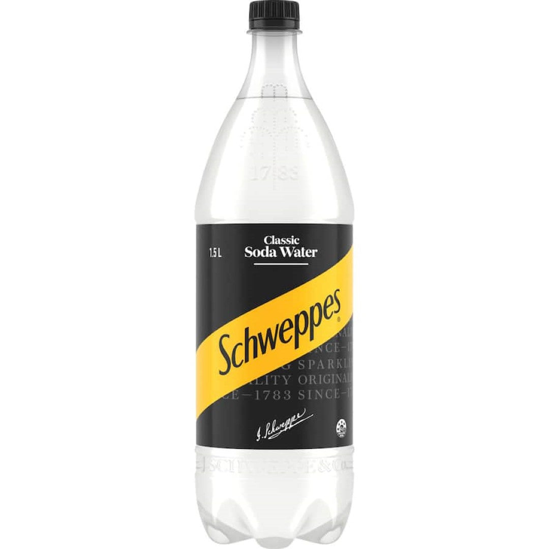 Schweppes Drink Mixers Soda Water 1.5L