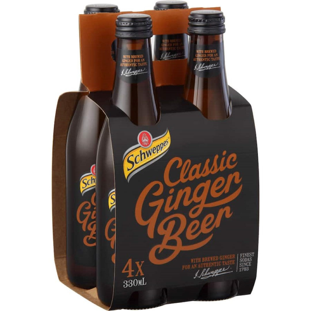 Schweppes Ginger Beer Ginger Beer Bottle 4x330mL