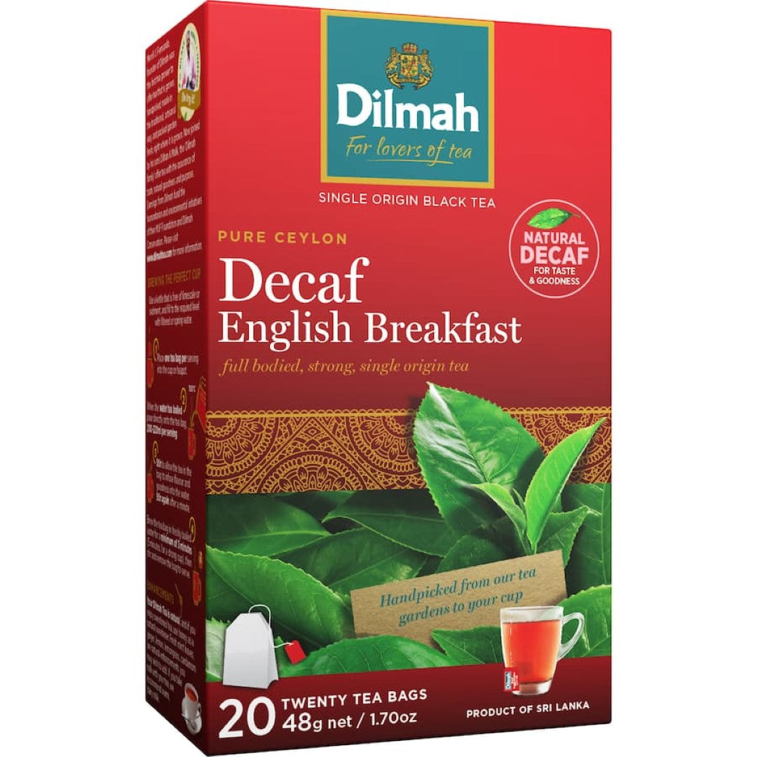 Dilmah Tea Decaf English Breakfast Bags 20pack