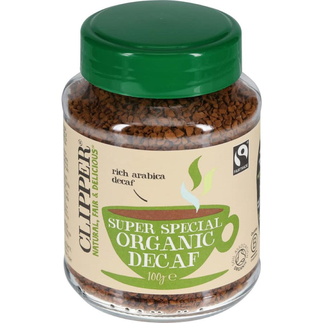 Clipper Instant Coffee Super Special Organic Decaf Jar 100g