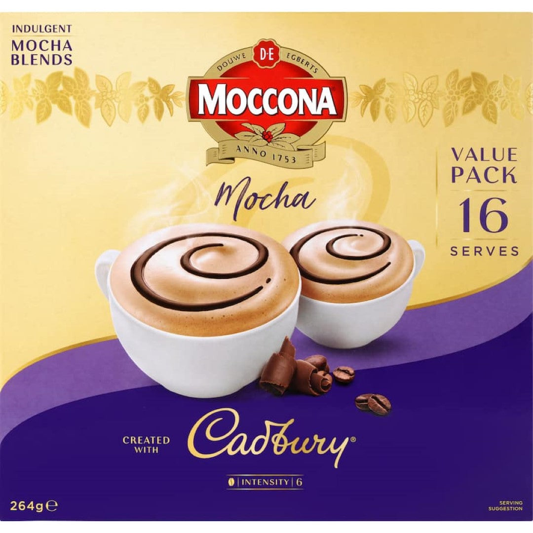 Moccona Coffee Sachets Cadbury Mocha 16pack