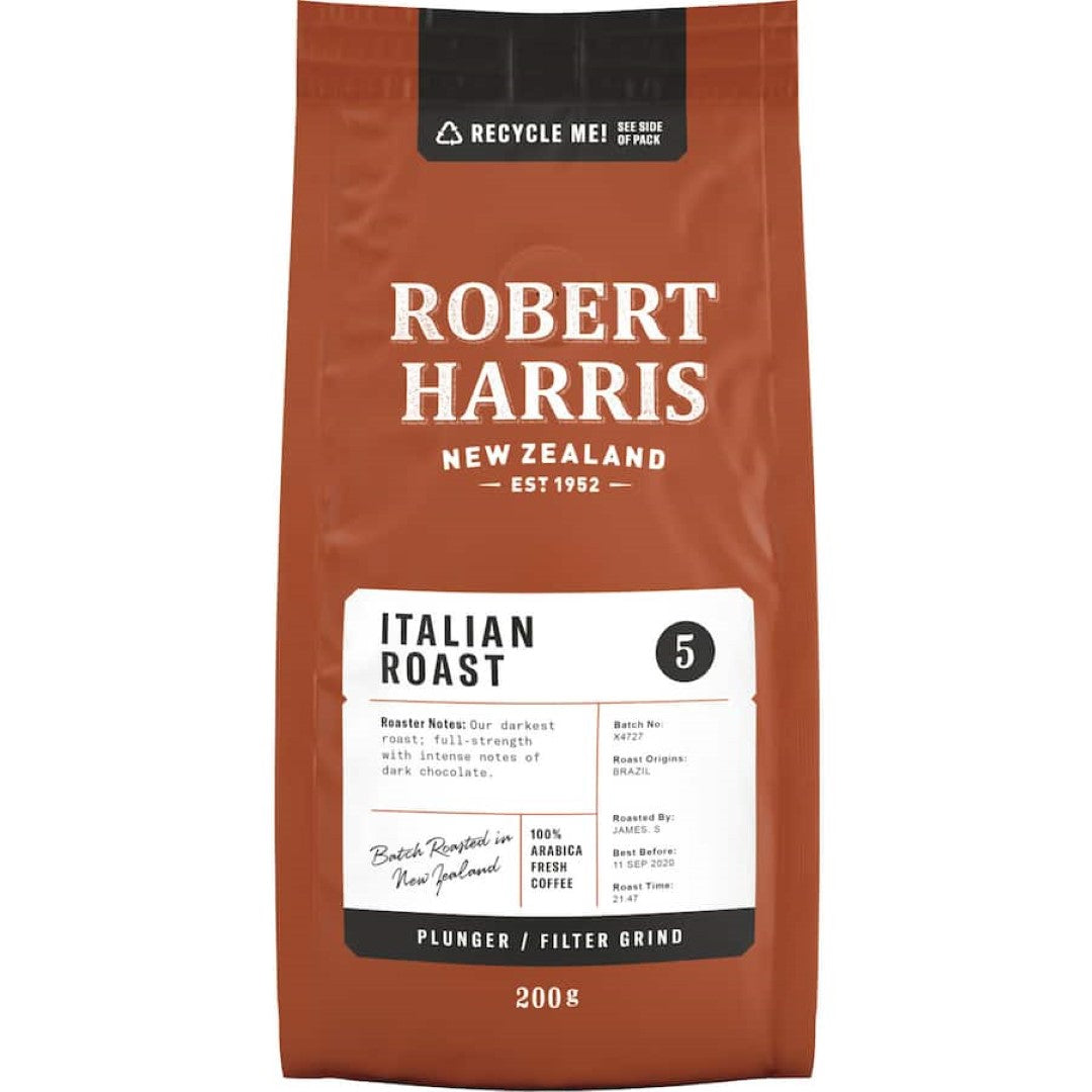Robert Harris Plunger & Filter Grind Italian Roast 200g