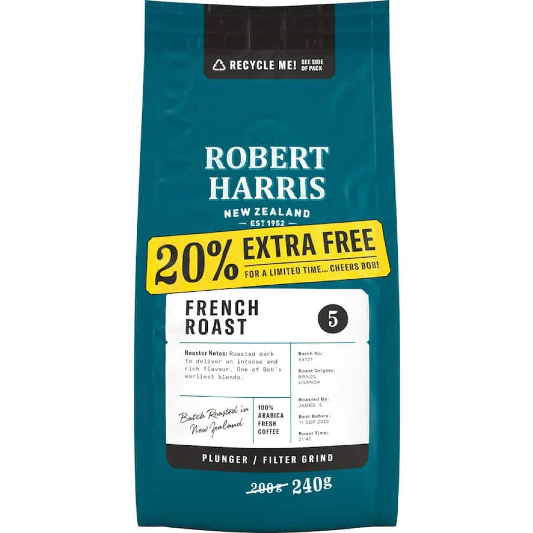 Robert Harris Plunger & Filter Grind French Roast 200g
