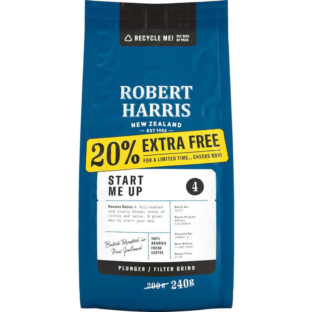 Robert Harris Plunger & Filter Grind Start Me Up 200g