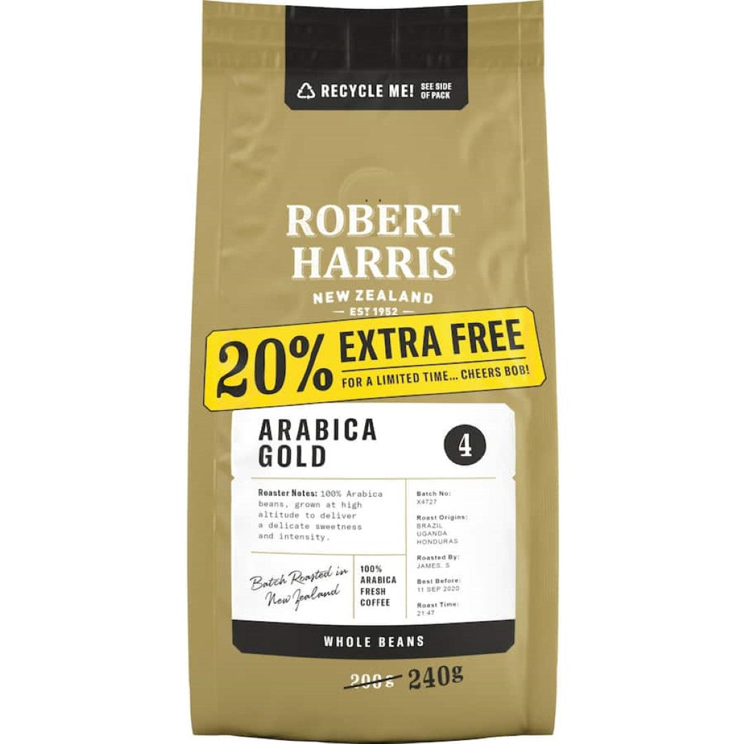 Robert Harris Coffee Beans Arabica Gold 200g