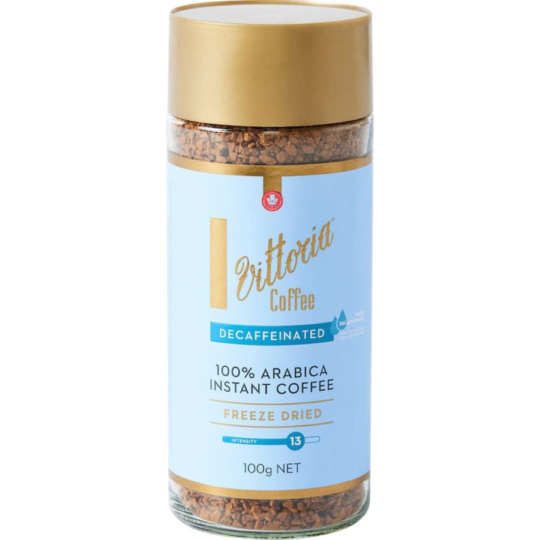 Vittoria Instant Coffee Decaf Freeze Dried Jar 100g