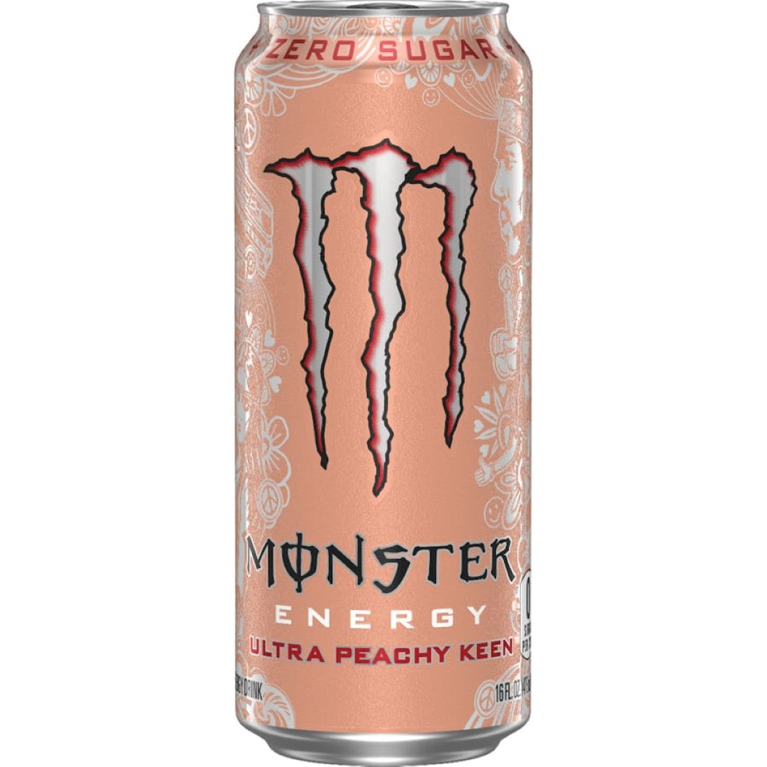 Monster Ultra Energy Drink Peachy Keen Can 500mL