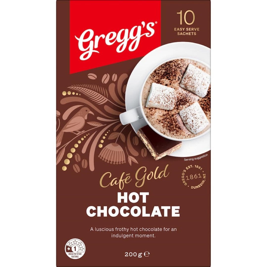 Gregg's Hot Chocolate Cafe Gold Sachets 10pack