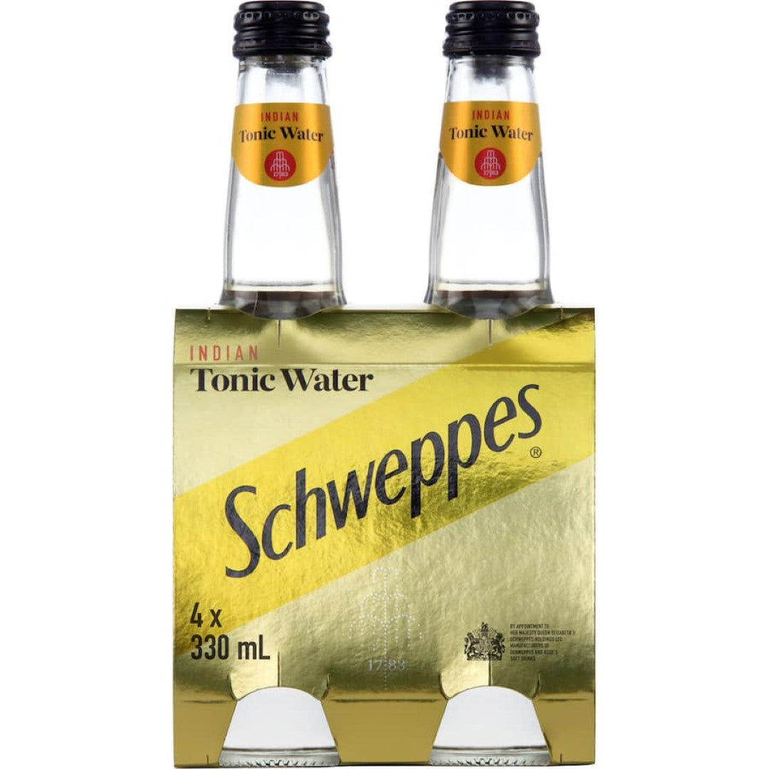 Schweppes Drink Mixers Indian Tonic Water 330ml Bottles 4pack