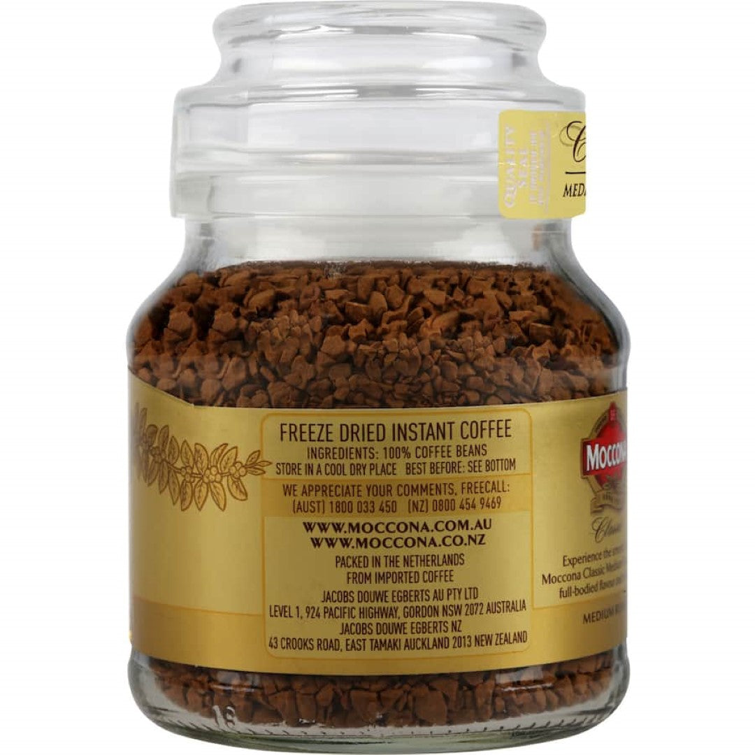 Moccona Instant Coffee Classic Medium Roast 50g jar