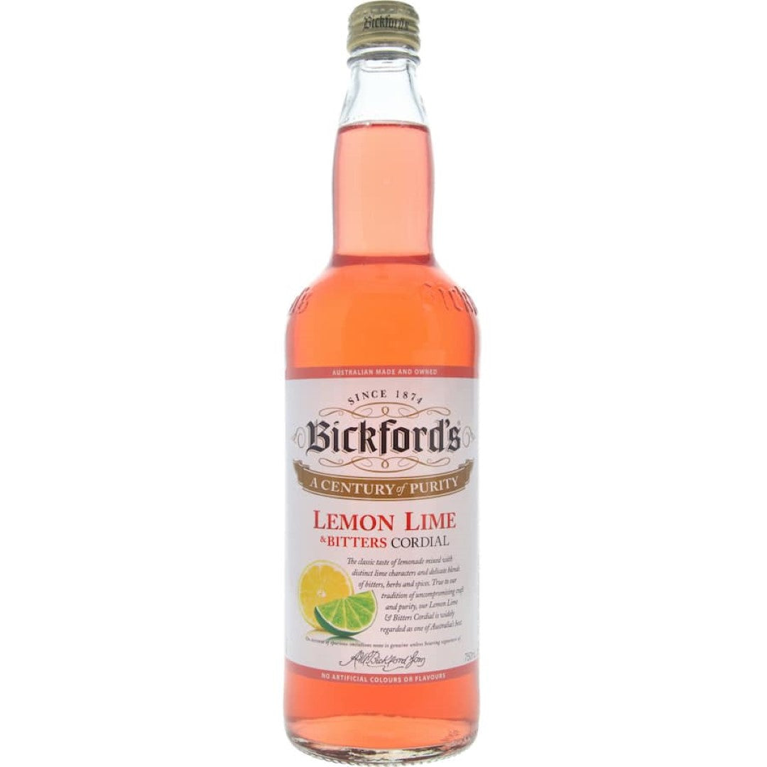 Bickford's Cordial Lemon Lime Bitters 750mL