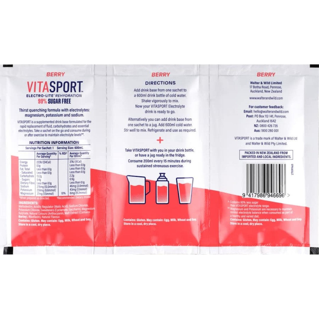 Vitasport Electrolytes 99% Sugar Free Berry Boost 3pack
